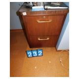 WOODEN FILE CABINET, NO KEY, 29" H X 30" D X 19"