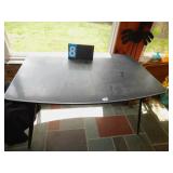 IRON LEG FORMICA TOP TABLE CHROME TRIM 29" H  51"