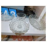 FOSTORIA GROUP INCLUDING CANDLE HOLDERS, BOWLS,