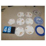 GROUP OF PLATES, 7 HAVILAND LIMOGES, FINGER