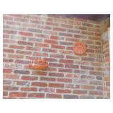 THERMOMETER AND TERRA COTTA BIRD WALL HANGING