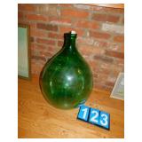GLASS GREEN WATER BOTTLE 24"H X 16"W