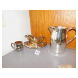 SILVERPLATE GRAVY, LINER, ENGLAND GLAZED SILVER