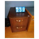WOODEN FILE CABINET, WITH KEY, 29" H X 30" D X