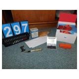 GROUP OF CARDS WITH ENVELOPES, CALCULATOR,