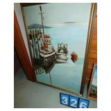 OIL ON CANVAS ADELAIDE RANDAL 1972 SAILBOATS 38H
