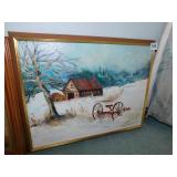 OIL ON CANVAS ADELAIDE RANDALL 1970 HOUSE WITH