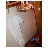ROBE, SHOES SIZE 7.5, HANGERS