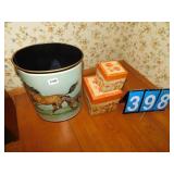 HORSE WASTE BASKET & STACKING BOXES