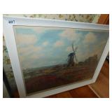 WINDMILL SCENE, CLAUDE MONET PRINT