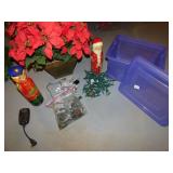 POINTSETTA, NUT CRACKER SOLDIER, PURPLE BIN, ETC