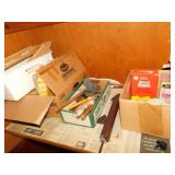 DOOR CLOSER, WOOD BLEACH, SHIMS, PAINT STIRS,