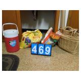 POTTING MIX, SALT, WATER COOLER, BASKETS