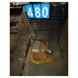 SMALL, METAL RACK, TROUBLE LIGHT, ICE SCRAPER