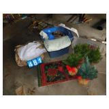 BLANKETS, THROWS, PINECONES, SMALL DECORATIVE