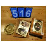 PICTURE FRAMES, BRASS ASHTRAY