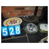 SERVING PLATES, BOWL, MIXING BOWLS, ETC