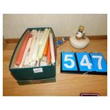 GOEBEL COVERED BOWL, CHIP ON SIDE, CANDLES