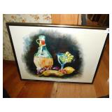 WINE PICTURE OIL ON CANVASE, SIGNED ADELAIDE