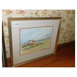 PINK SMALL HOUSE & SEA INLET LANDSCAPE WATER