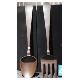 ALUMINUM LARGE SPOON  & FORK 47