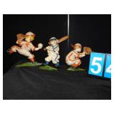 1970 SEXTON BALL PLAYERS ALUMINUM 11" H SET OF 3