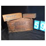 WOOD CRATES - EXPLOSIVES BOX, WINDSOR CHEESE,