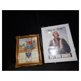 WAR BONDS POSTER, NATIONAL LIFE FRAMED CALENDAR