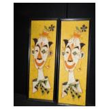 CLOWN ART 25" H X 9" W