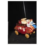 WELLS FARGO COOKIE JAR, 1 FIGURE BROKE OFF