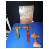 CROSSES AND RELIGIOUS PICTURE