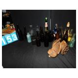 BOTTLES, WAGON, BOTTLE CADDY, "J & W SHEILDS