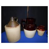 JUG LOOKS LIKE 2 GALLON, POTTERY PITCHERS 2 TO GO