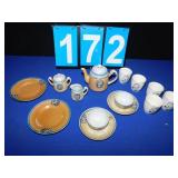 CHILDS MINIATURE LUSTERWARE TEA SET MADE IN JAPAN