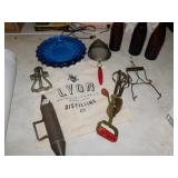 SOCK MONKEY, WINE BARREL HOLDER, COOKIE CUTTERS,