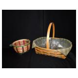 LONGABERGER BASKET WITH SECTIONAL DIVIDER