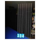 TWO VINYL COVERED WIRE RACKS 91" 16"