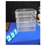 LUCITE DISPLAY UNIT WITH TWO REAR DOORS 18-1/2",