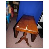 MAHOGANY DROP SIDE TABLE DAMAGED AS IS GOOD CRAFT