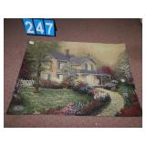THOMAS KINCAID LIGHTED TAPESTRY WALL HANGING