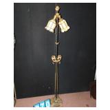 DOUBLE LIGHT FLOOR LAMP WITH SHIP FINIAL 62" H