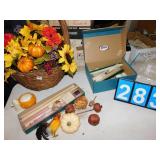 TWIG FLOWER ARRANGEMENTS, DRIED  FLOWERS, CANDLES