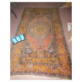 HAND WOVEN RUG WITH DAMAGE RECYLCE OR REUSE AS IS
