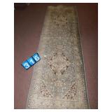 AREA RUG RUNNER 32 X 94 GRAY AND SILVER