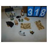 CAT AND DOG FIGURINES SANDICAST, TWO DISNEY