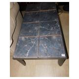 IRON BASE TABLE WITH TILE TOP 17 X 32 X 26