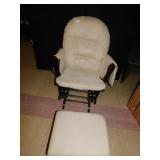 PLATFORM CHERRY FINISH NURSING ROCKER WITH