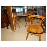 ROUND FORMICA TOP DINING TABLE 42" EXTRA LEAF,