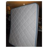 50" MATTRESS VERY CLEAN WITH WOOD FRAME AND BOX