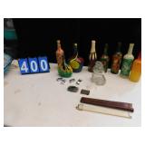 PAINTED WINE BOTTLES SLIDE RULER,GARFIELD BANK